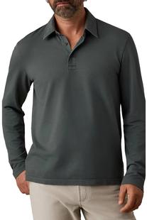 Faherty Men's Long Sleeve Field Knit Polo Alternate View